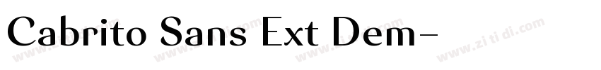 Cabrito Sans Ext Dem字体转换 Cabrito Sans Ext Dem字体转换